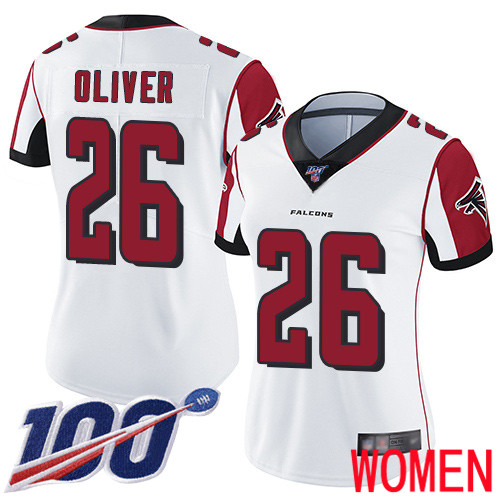 Atlanta Falcons Limited White Women Isaiah Oliver Road Jersey NFL Football #26 100th Season Vapor Untouchable->youth nfl jersey->Youth Jersey